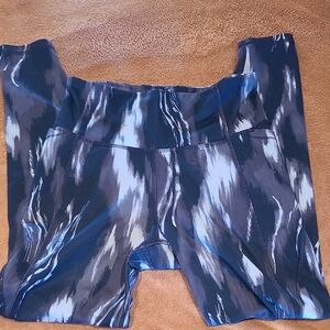 Blue and Black Patterned Leggings